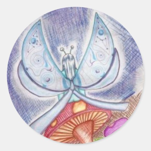 "Blue Fairy"-Aufkleber/Umschlag Aufkleber (Vorderseite)
