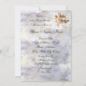 Blue Fairy Carries Babydusche Einladung (Rückseite)