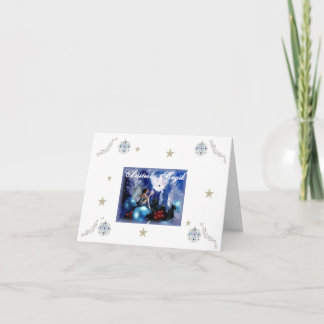 Blue Fairy Christmas Feiertagskarte