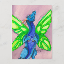 Blue Fairy Dragon Postkarte