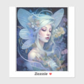 Blue Fairy Fantasy Art Aufkleber (Blatt)