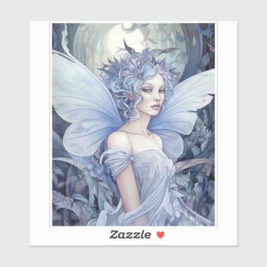 Blue Fairy Fantasy Art Aufkleber (Blatt)