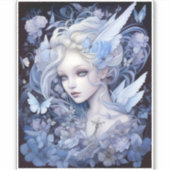 Blue Fairy Fantasy Art Aufkleber (Vorderseite)