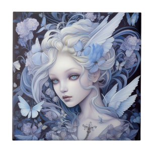 Blue Fairy Fantasy Art Fliese