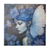 Blue Fairy Fantasy Art Fliese (Vorderseite)