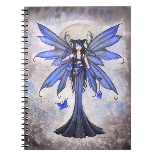 Blue Fairy Fantasy Art Notebook Notizblock (Vorderseite)