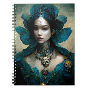 Blue Fairy Fantasy Art Notebook Notizblock