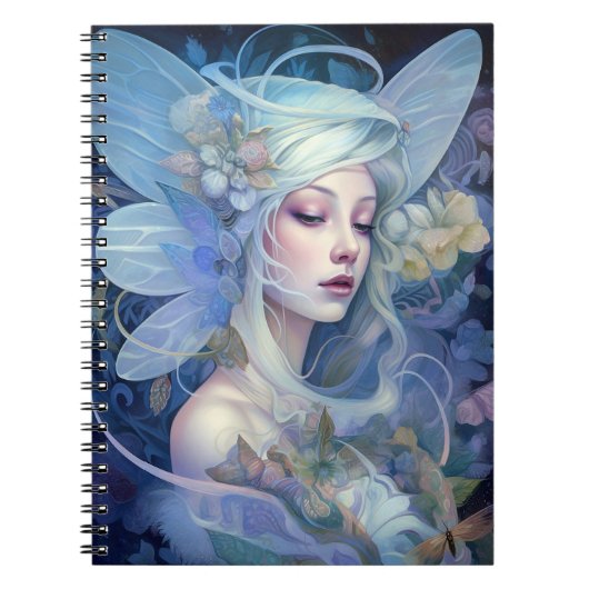 Blue Fairy Fantasy Art Notizblock (Vorderseite)