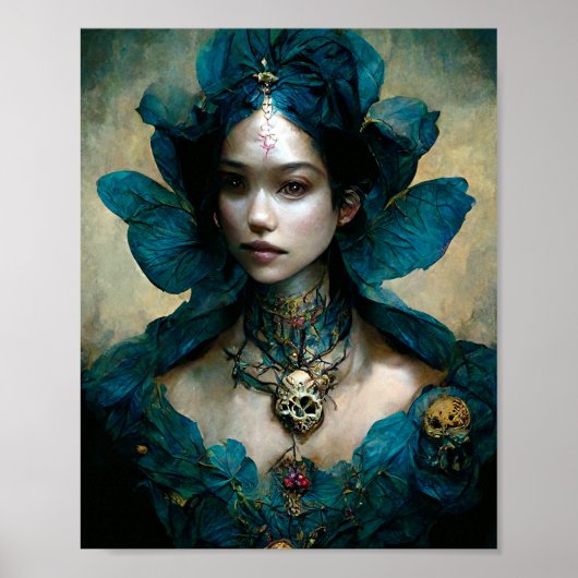 Blue Fairy Fantasy Art Poster (Vorne)