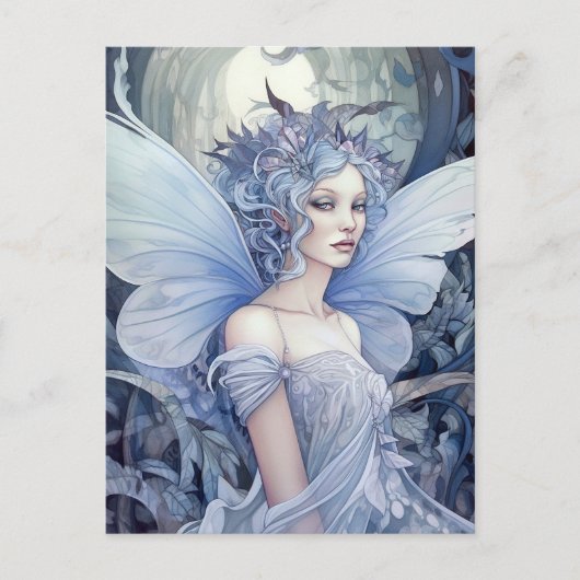 Blue Fairy Fantasy Art Postkarte (Vorderseite)