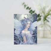 Blue Fairy Fantasy Art Postkarte (Stehend Vorderseite)