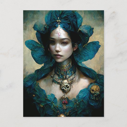 Blue Fairy Fantasy Art Postkarte (Vorderseite)