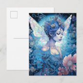 Blue Fairy Fantasy Art Postkarte (Vorne/Hinten)