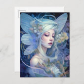 Blue Fairy Fantasy Art Postkarte (Vorne/Hinten)