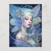 Blue Fairy Fantasy Art Postkarte (Vorderseite)