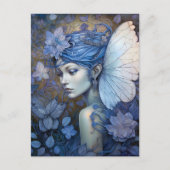 Blue Fairy Fantasy Art Postkarte (Vorderseite)