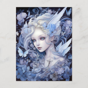 Blue Fairy Fantasy Art Postkarte