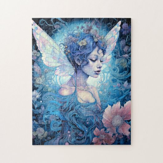 Blue Fairy Fantasy Art Puzzle (Vertikal)