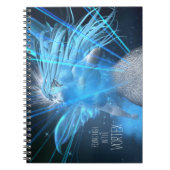Blue Fairy In The Vortex Notebook - passen Sie es Notizblock (Vorderseite)