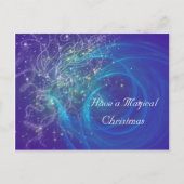 BLUE FAIRY LIGHTS FEIERTAGSPOSTKARTE (Vorderseite)