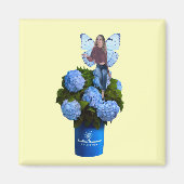 Blue Fairy on Peonies Magnet (Vorne)