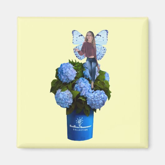 Blue Fairy on Peonies Magnet (Vorne)