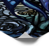 Blue Fairy Rose Blue Rose Fee Poster (Ecke)