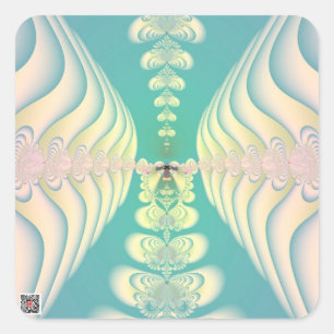 Blue Fairy Tale Quadratischer Aufkleber