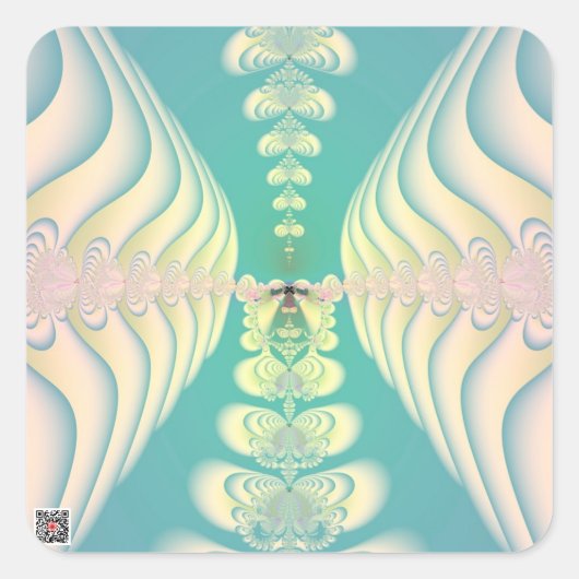 Blue Fairy Tale Quadratischer Aufkleber (Vorderseite)