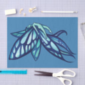Blue Fairy Wings Fee Gartenanlage Seidenpapier (Handwerk)