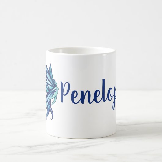 Blue Fairy Wings Feen Art Kaffeetasse (Mittel)