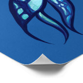 Blue Fairy Wings Feen Art Poster (Ecke)