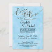 Blue Fairytale Wedding Einladung (Vorderseite)