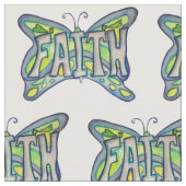 Blue Faith Butterfly Inspiration Material Stoff (Nahaufnahme)