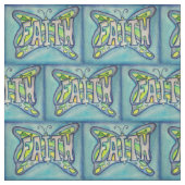 Blue Faith Butterfly Inspiration Material Stoff (Muster)
