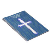 Blue Faith Cross Bible Verse Journal Notizblock (Rechte Seite)