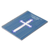 Blue Faith Cross Bible Verse Journal Notizblock (Linke Seite)