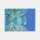Blue Faith Guardian Angel Chemo Blanket Fleecedecke (Vorderseite (Horizontal))