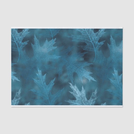 BLUE FALL AUTUMN BLAVES SEIDENPAPIER (Vorderseite)