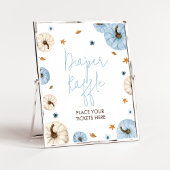 Blue Fall Pumpkin Baby Duschdusche Windelwanne Poster