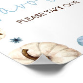 Blue Fall Pumpkin Baby Duwer Favoriten Poster (Ecke)