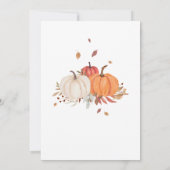 Blue Fall Pumpkin Truck Baby Dusche Einladung (Rückseite)