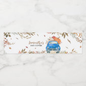 Blue Fall Pumpkin Truck Baby Dusche Wasserflaschenetikett (Einzelnes Label)