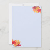 Blue Fall Sky Erntedank Einladung (Rückseite)