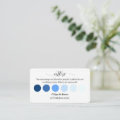 Blue Fall Wedding Attire Dress Code Palette QR Cod Begleitkarte (Stehend Vorderseite)