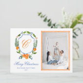 Blue Familienwappen Citrus Garland Weihnachten 2 F (Stehend Vorderseite)