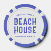 Blue Family Beach House Custom Las Vegas Casino Pokerchips (Rückseite)