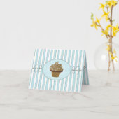 Blue Fancy Cake Karte (Gelbe Blume)