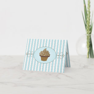 Blue Fancy Cake Karte
