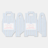 Blue Fancy Floral Birthday Party Gable Favor Geschenkschachtel (Ungeklappt)